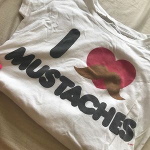 I LOVE MUSTACHES Tee from Hot Topic